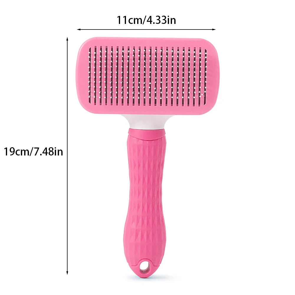 Self-Cleaning Pet Hair Remover Brush for Dogs & Cats Grooming