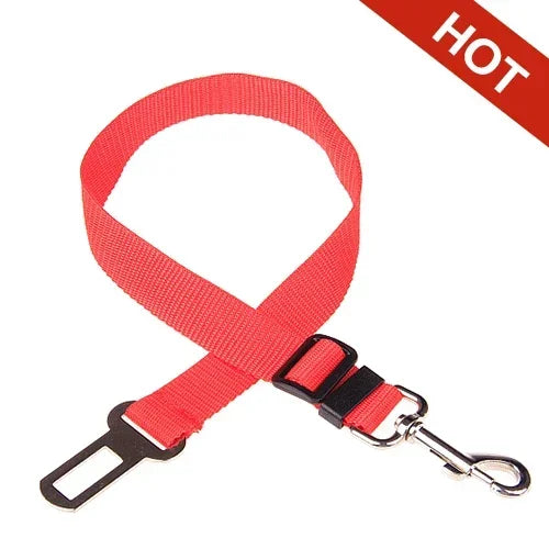 Adjustable Pet Car Seat Belt with Dog Harness Safety Lead Clip