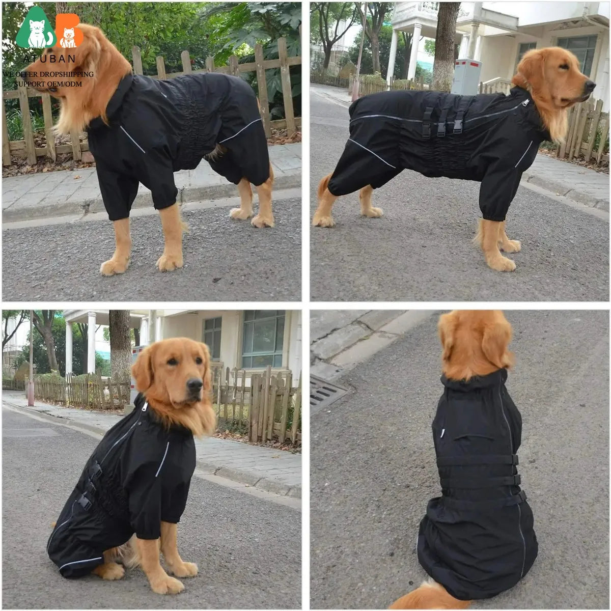 Dog Reflective Rain Jacket