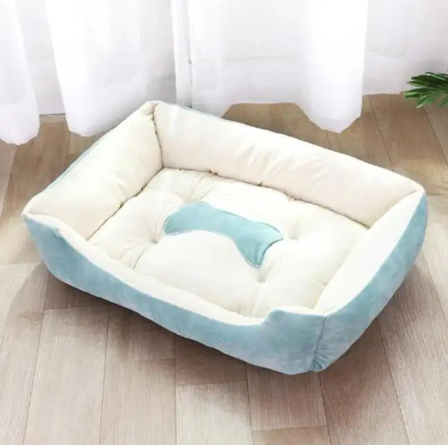 Pet Large Dog Bed Warm House Candy-colored Square Nest Pet