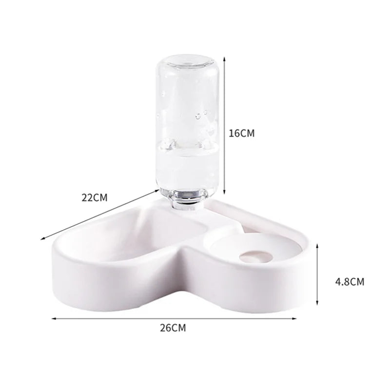 Dual Use Automatic Pet Water Bowl PP Feeding and Drinking Bowl