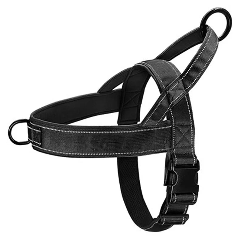 Tactical Anti-Pull Dog Harness 1000D Nylon with Handle & Reflective