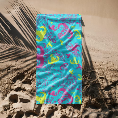 Print On Demand  - Beach Towel - "EOD Party"