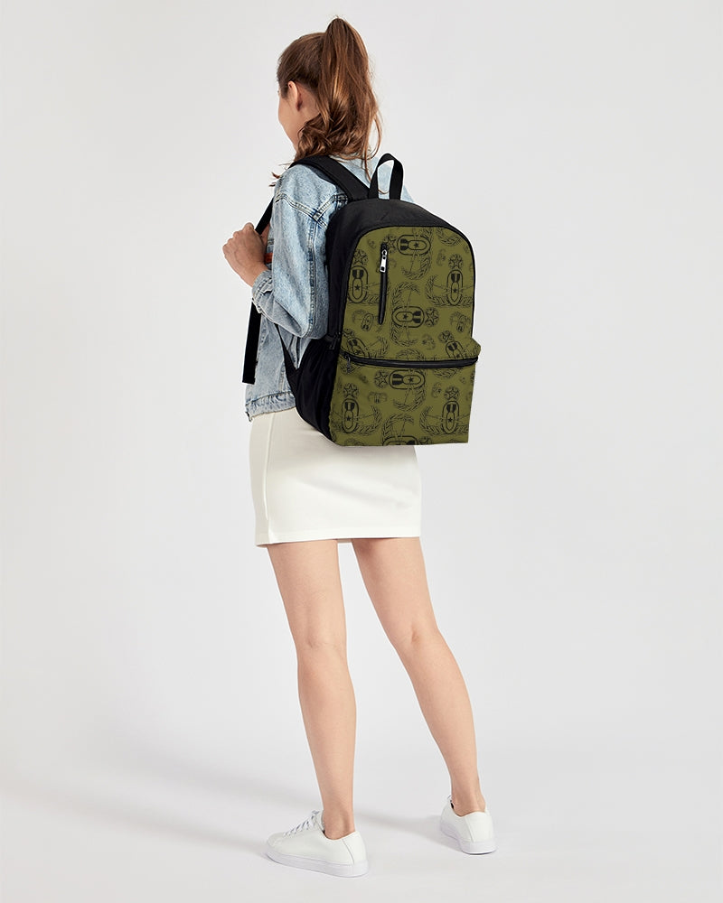 Print On demand - Duo-Zip Backpack - "EOD Badges x 3" (OD Green)
