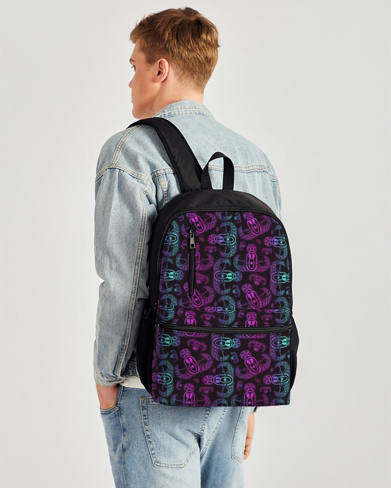 Print On Demand - Duo-Zip Backpack - "EOD BOMBre" (Pink/Purple/Teal)