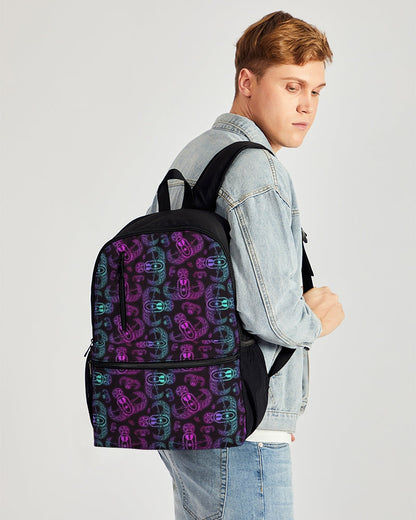 Print On Demand - Duo-Zip Backpack - "EOD BOMBre" (Pink/Purple/Teal)