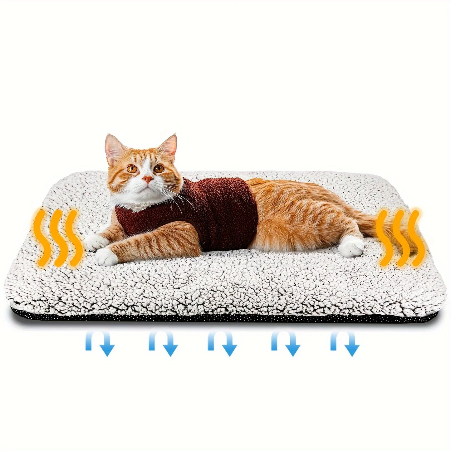 Self-Heating Pet Pad Blanket with Thermal Reflective Warm Cushion