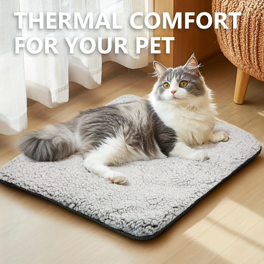 Self-Heating Pet Pad Blanket with Thermal Reflective Warm Cushion
