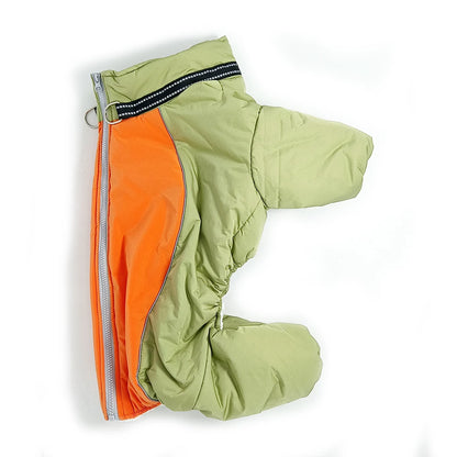 Thick Fleece Waterproof Dog Winter Jacket – Reflective Overall for Large Dogs