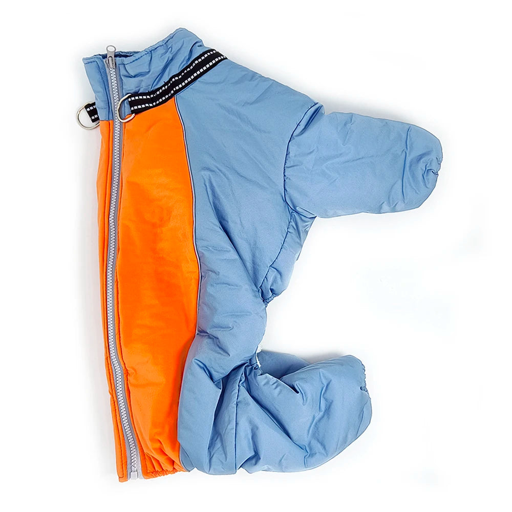 Thick Fleece Waterproof Dog Winter Jacket – Reflective Overall for Large Dogs