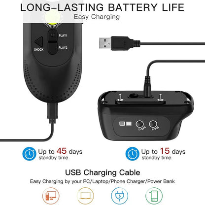 Waterproof Remote Dog Training Collar Vibration & Shock for Large Dogs