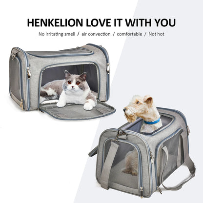 Soft‑Side Dog & Cat Carrier Backpack Travel Bag Airline Approved