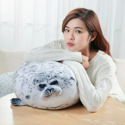 Angry Blob Seal 3D Plush Stuffed Sea Lion Pillow Toy