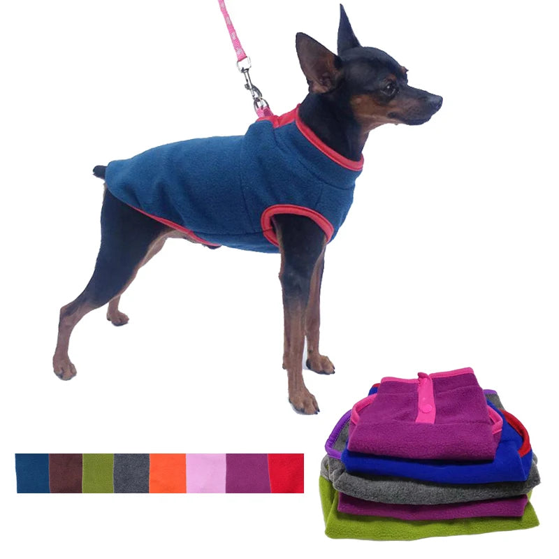 Fleece Dog Clothes Warm Vest for Small Dogs Spring Autumn