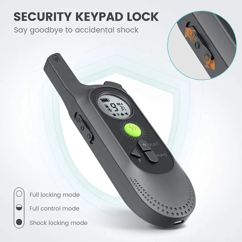 Waterproof Remote Dog Training Collar Vibration & Shock for Large Dogs