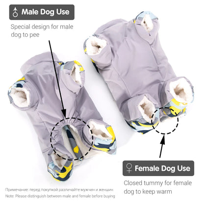 Waterproof Reflective Dog Winter Snowsuit – Extra Warm Jacket for Small Dogs