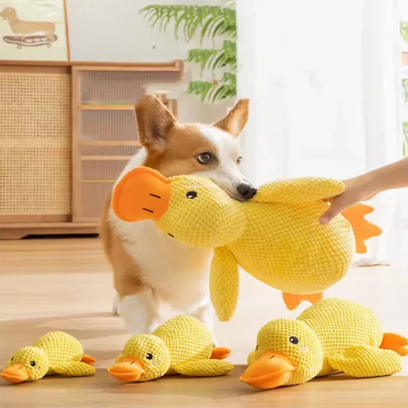 Bite‑Resistant Stomping Duck Dog Toy for Teeth Cleaning & Play