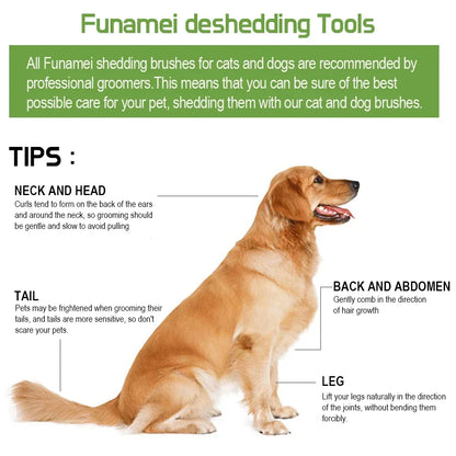 Pet Grooming Brush & Hair Removal Comb for Dogs & Cats