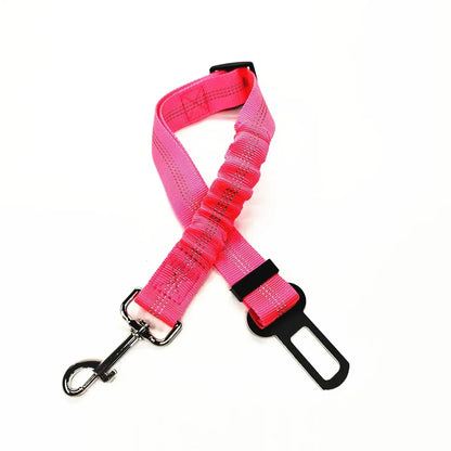Adjustable Pet Car Seat Belt with Dog Harness Safety Lead Clip
