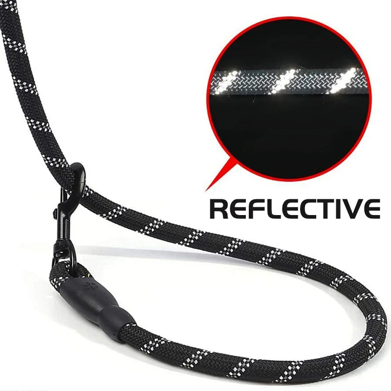 Reflective Padded Handle Dog Leash Heavy Duty Traction Rope