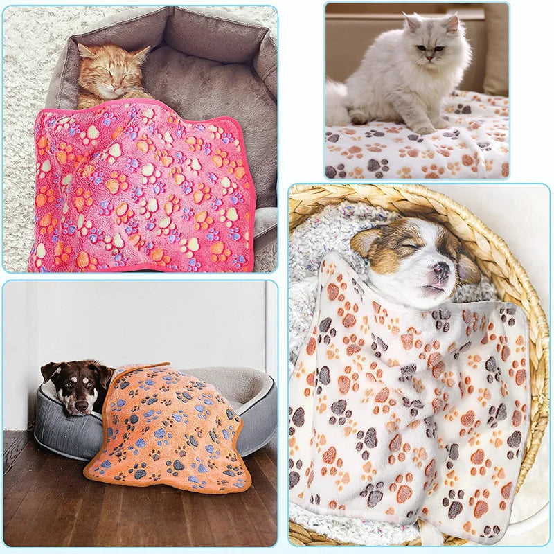 Soft Fluffy Pet Travel Blanket Mat for Cats & Dogs Warm Comfort