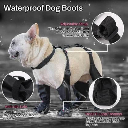 Anti‑Slip Outdoor Dog Shoes Paw Protector Rain Booties for Dogs