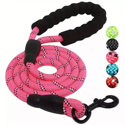 Reflective Heavy Duty Dog Leash with Padded Handle for Strong Dogs