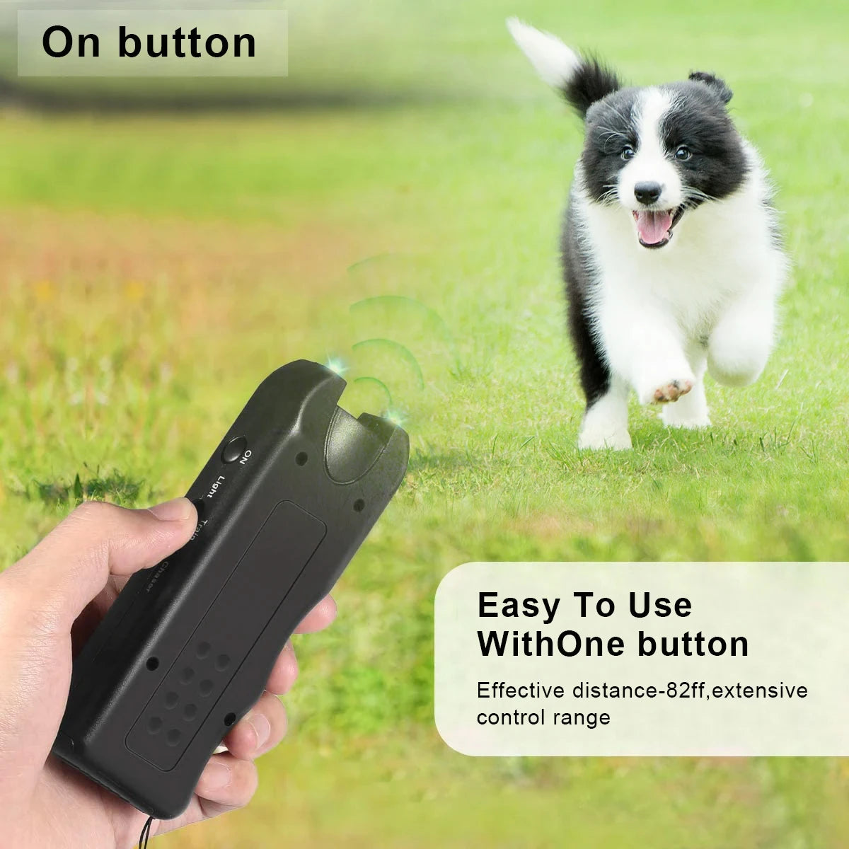 Dog Ultrasonic Repeller Pet Training Device Outdoor Deterrent Chaser
