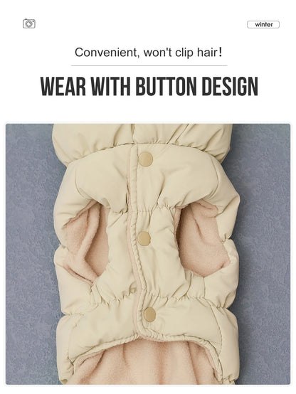 Thick 3‑Layer Warm Dog Jacket for Autumn/Winter Small to Medium Dogs