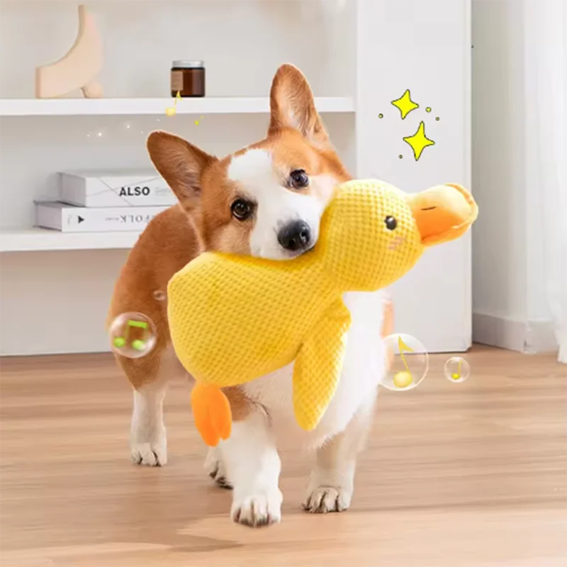 Bite‑Resistant Stomping Duck Dog Toy for Teeth Cleaning & Play