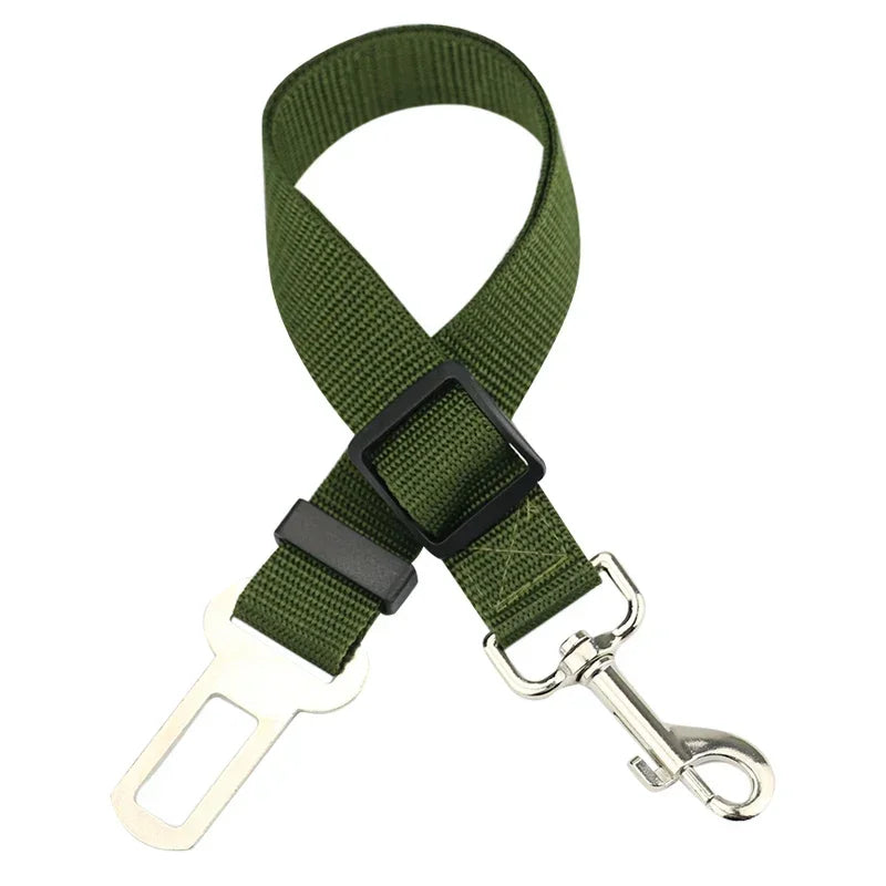 Adjustable Pet Car Seat Belt with Dog Harness Safety Lead Clip