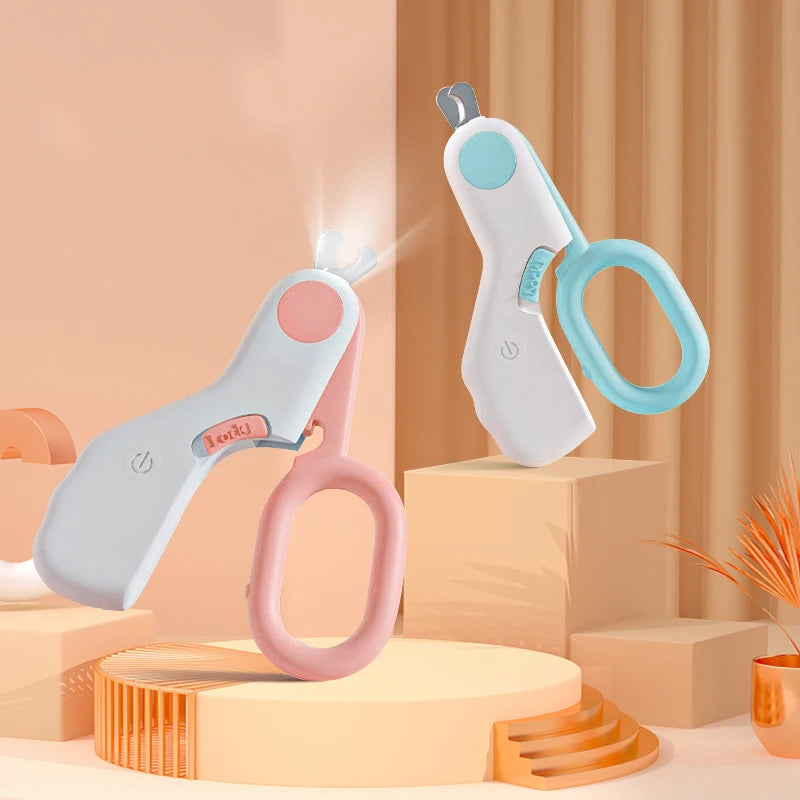 LED Pet Nail Clipper with Safety Lock for Cats & Dogs Grooming