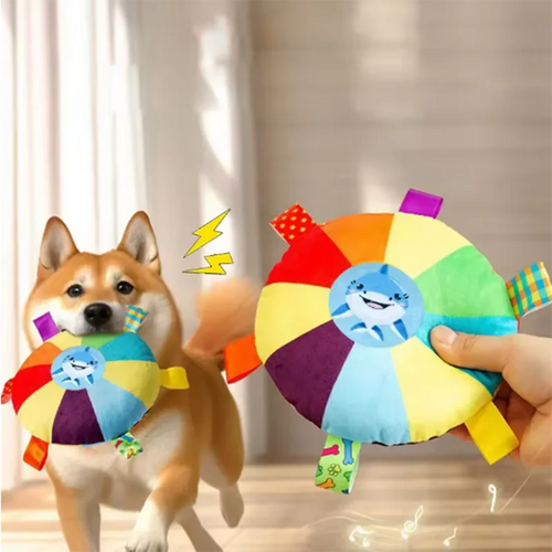 Hot Dog Plush Squeaky Dog Toy Bite-Resistant Teeth Grinding