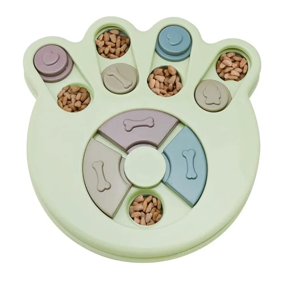 Interactive Slow Feeder Puzzle Bowl for Dogs & Cats IQ Food Dispenser