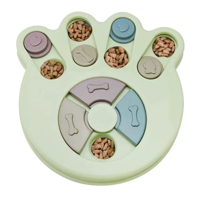 Interactive Slow Feeder Puzzle Bowl for Dogs & Cats IQ Food Dispenser