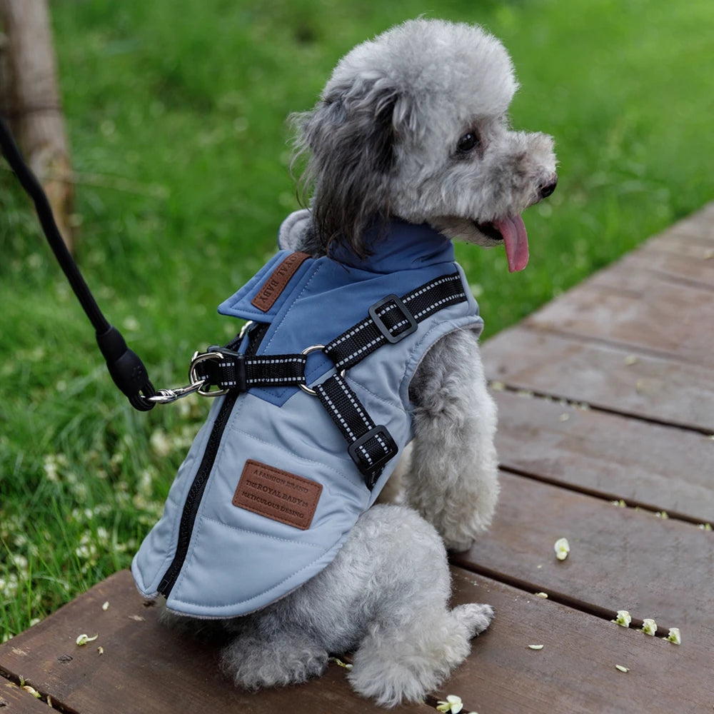 Waterproof Winter Dog Jacket with Built-In Harness – Warm Coat for All Dog Sizes