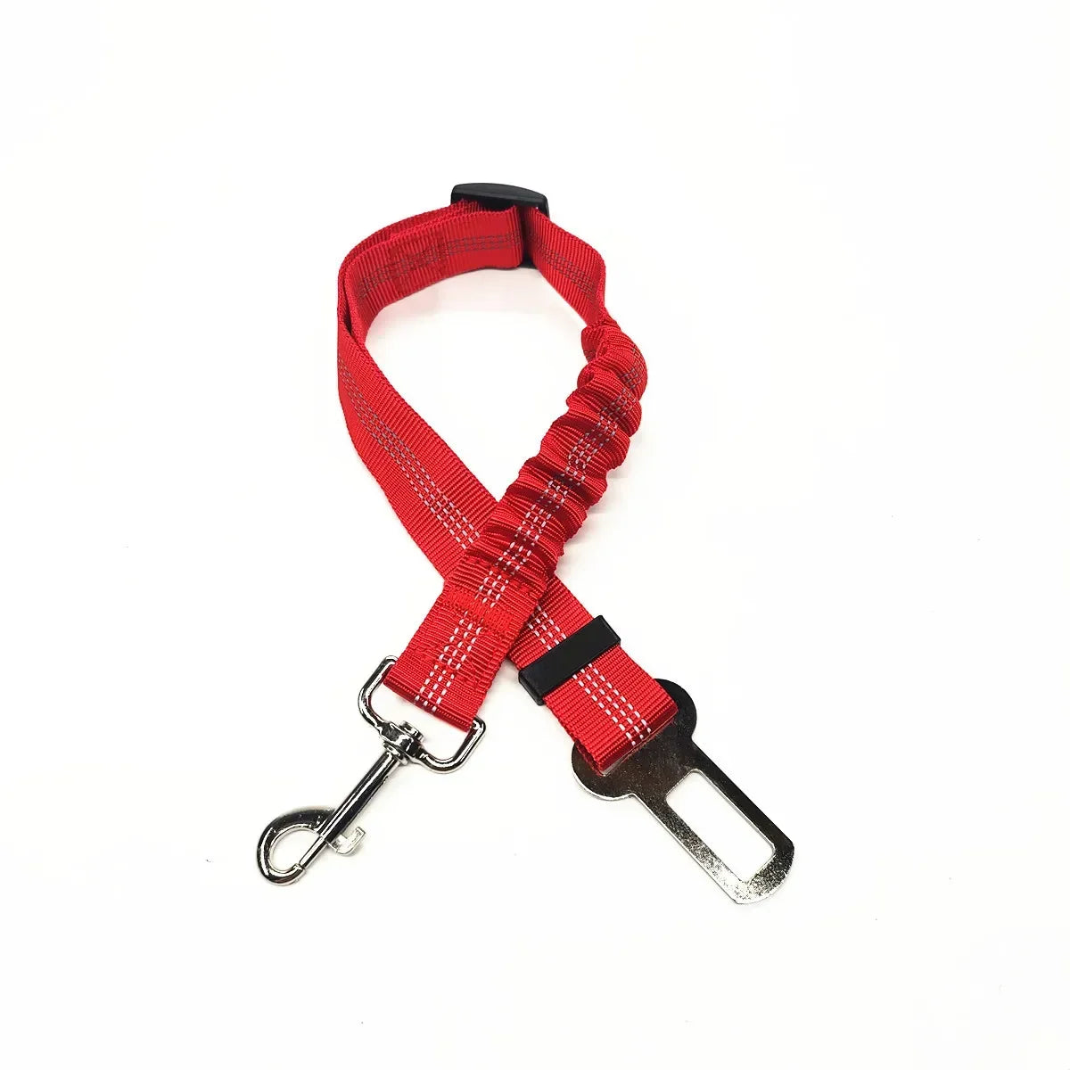 Adjustable Pet Car Seat Belt with Dog Harness Safety Lead Clip