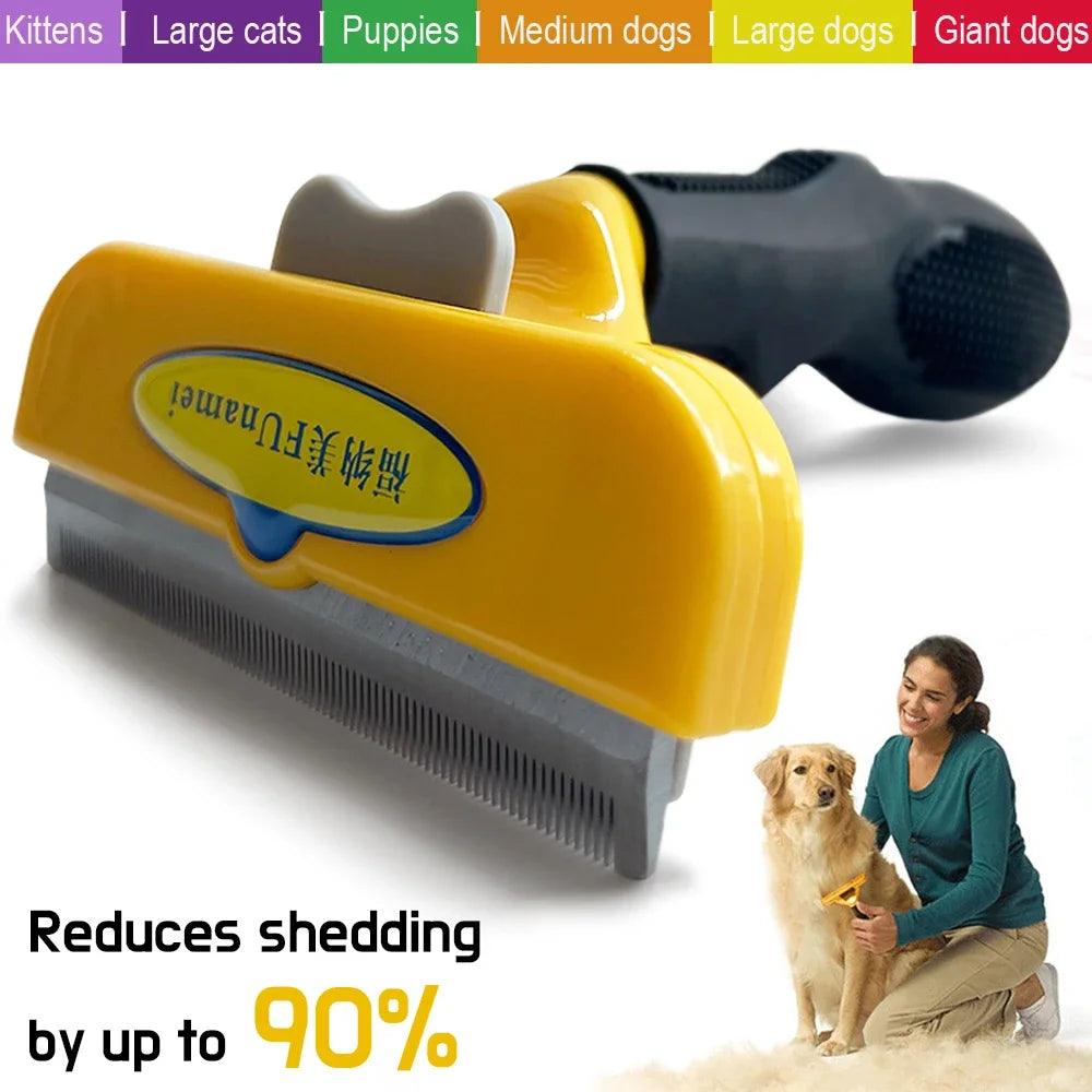 Pet Grooming Brush & Hair Removal Comb for Dogs & Cats