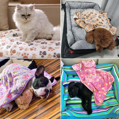 Soft Fluffy Pet Travel Blanket Mat for Cats & Dogs Warm Comfort