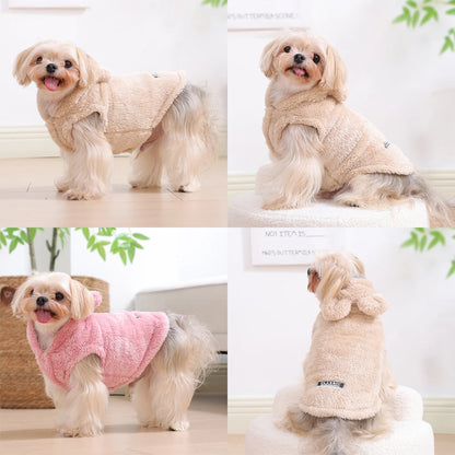 Warm Fleece Winter Hoodie Sweater for Small & Medium Dogs