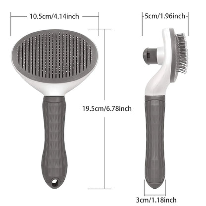 Self-Cleaning Pet Hair Remover Brush for Dogs & Cats Grooming