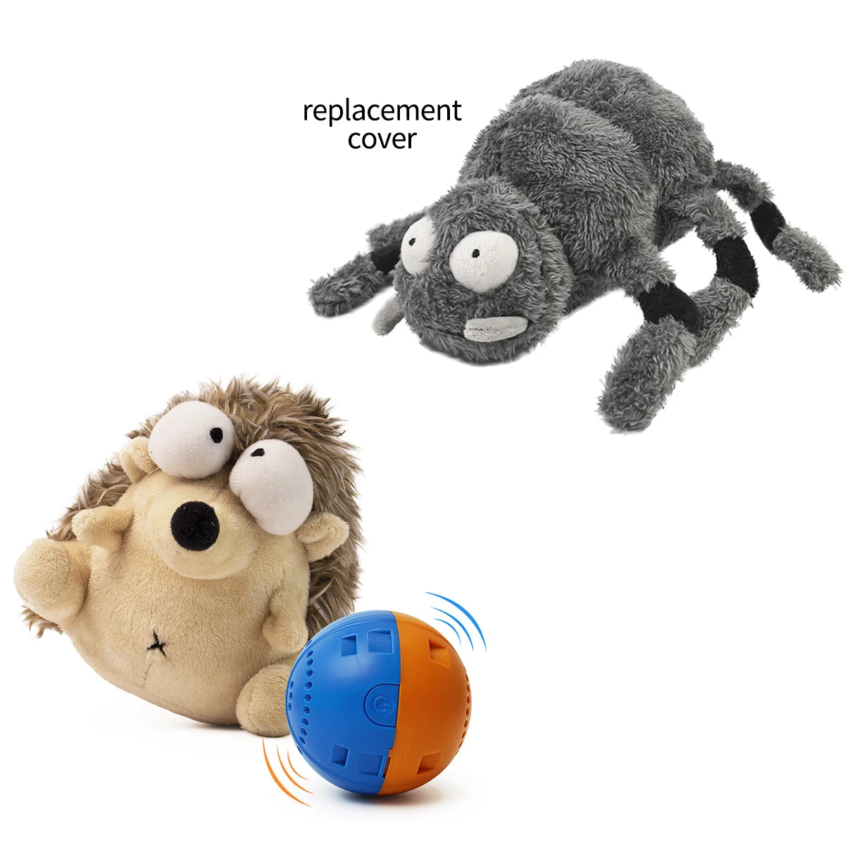 Interactive Plush Dog Toy Ball for Fetch Chew & Dancing Play