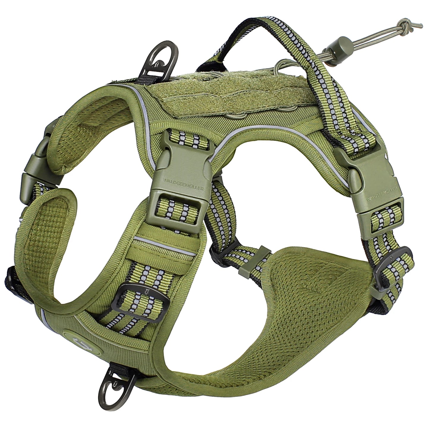 Adjustable Tactical MOLLE Dog Harness No Pull Reflective for Medium & Large Dogs