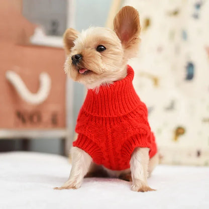 Knitted Dog Winter Sweater