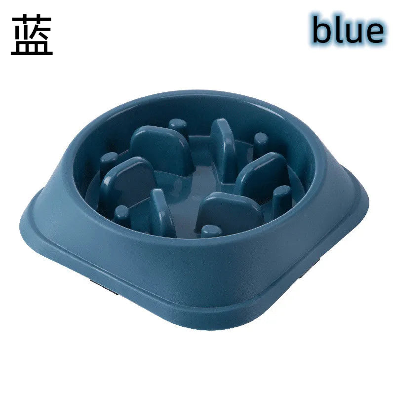 Non‑Slip Slow Feed Pet Bowl Anti‑Choke Healthy Eating for Cats & Dogs