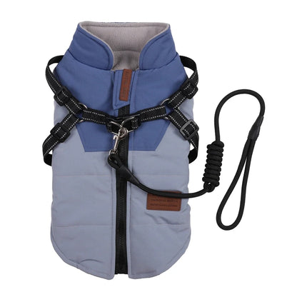Waterproof Winter Dog Jacket with Built-In Harness – Warm Coat for All Dog Sizes