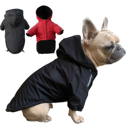 Waterproof Warm Hooded Dog Coat Reflective Winter Jacket for Small Dogs & Cats