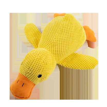 Plush Calming Duck Dog Toy Durable Squeaky Chew for Puppies & Dogs