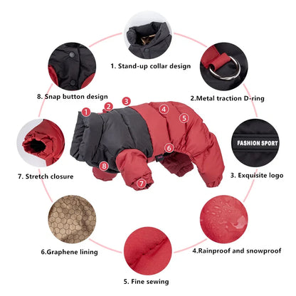 Four-Leg Dog Winter Coat