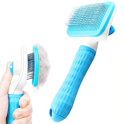 Self-Cleaning Pet Grooming Brush Slicker Comb for Dogs & Cats